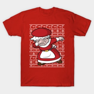 Dabbing Mrs Claus Ugly Christmas Sweater T-Shirt